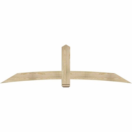 Ekena Millwork Bellingham Rough Sawn Timber Gable Bracket, Douglas Fir, 96"W x 28"H x 4"D x 6"F, 7/12 Pitch GBW096X28X0406BEL00RDF